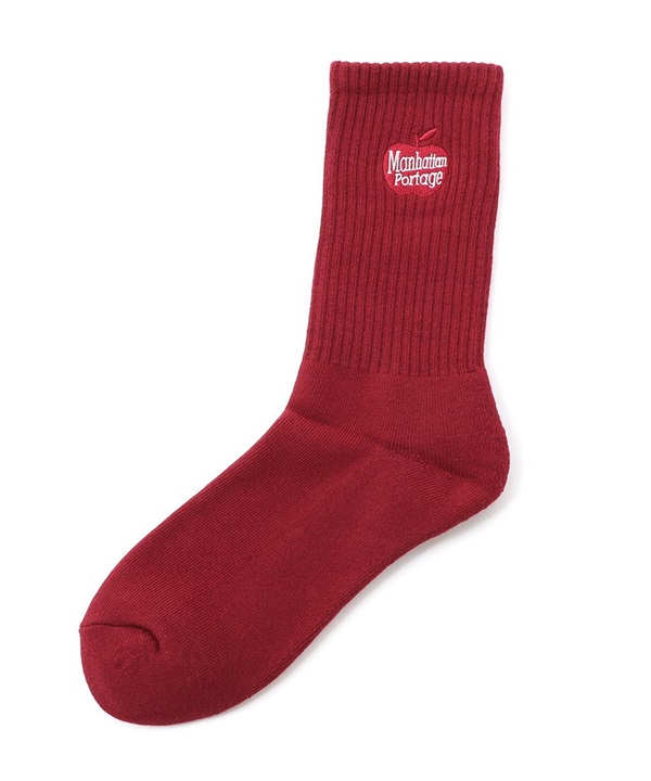 Manhattan Portage マンハッタンポーテージ ソックス 靴下 クルー丈 CREW APPLE LOGO MU007