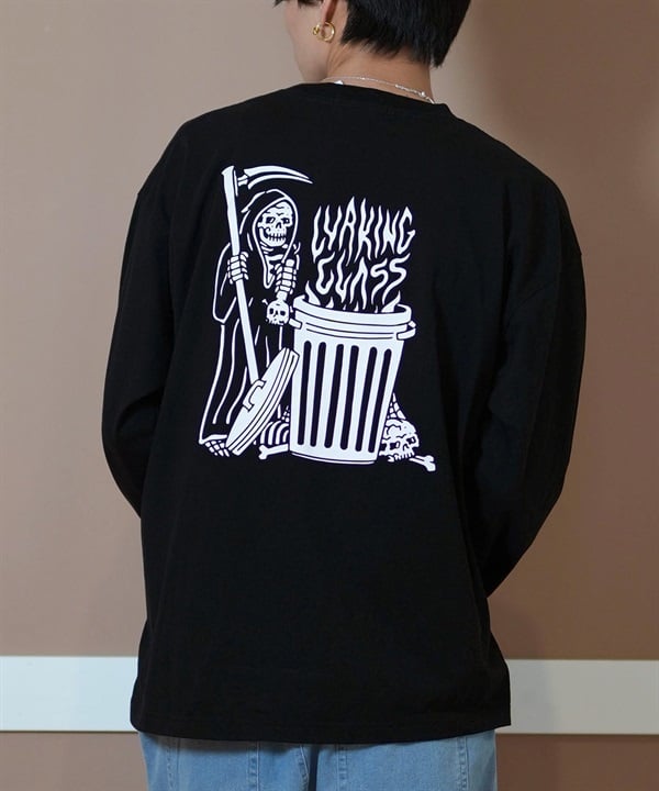 LURKING CLASS ラーキングクラス 長袖 Tシャツ ロンT メンズ バックプリント ST24HTM02 TRASH FIRE LS TEE ムラサキスポーツ限定