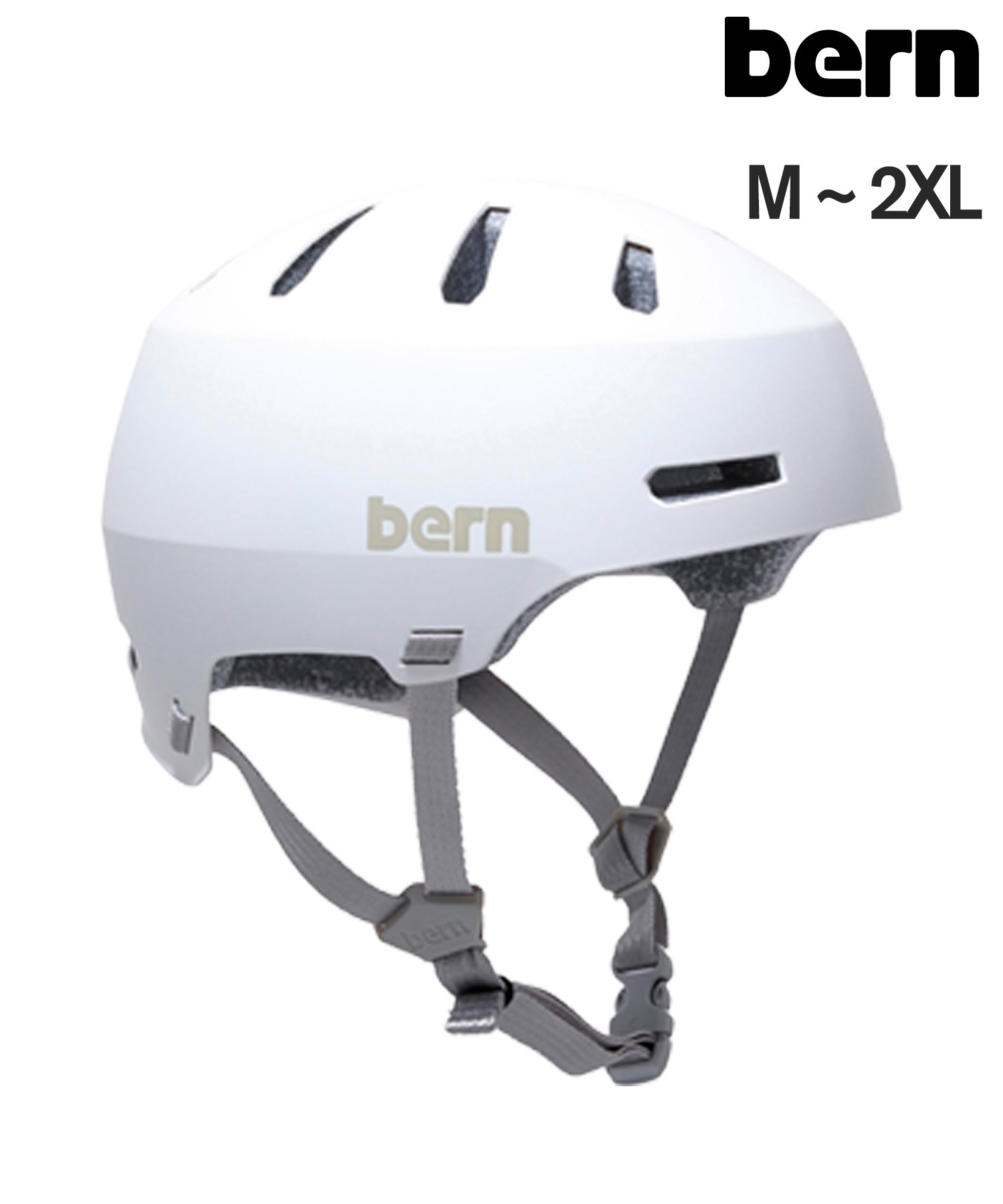 BERN バーン スケートボード ヘルメット 自転車  MACON2.0 ムラサキスポーツ(WHT-M)