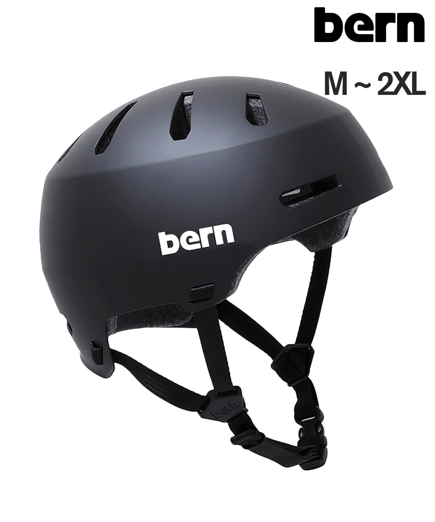 BERN バーン スケートボード ヘルメット 自転車  MACON2.0 ムラサキスポーツ(BLK-M)