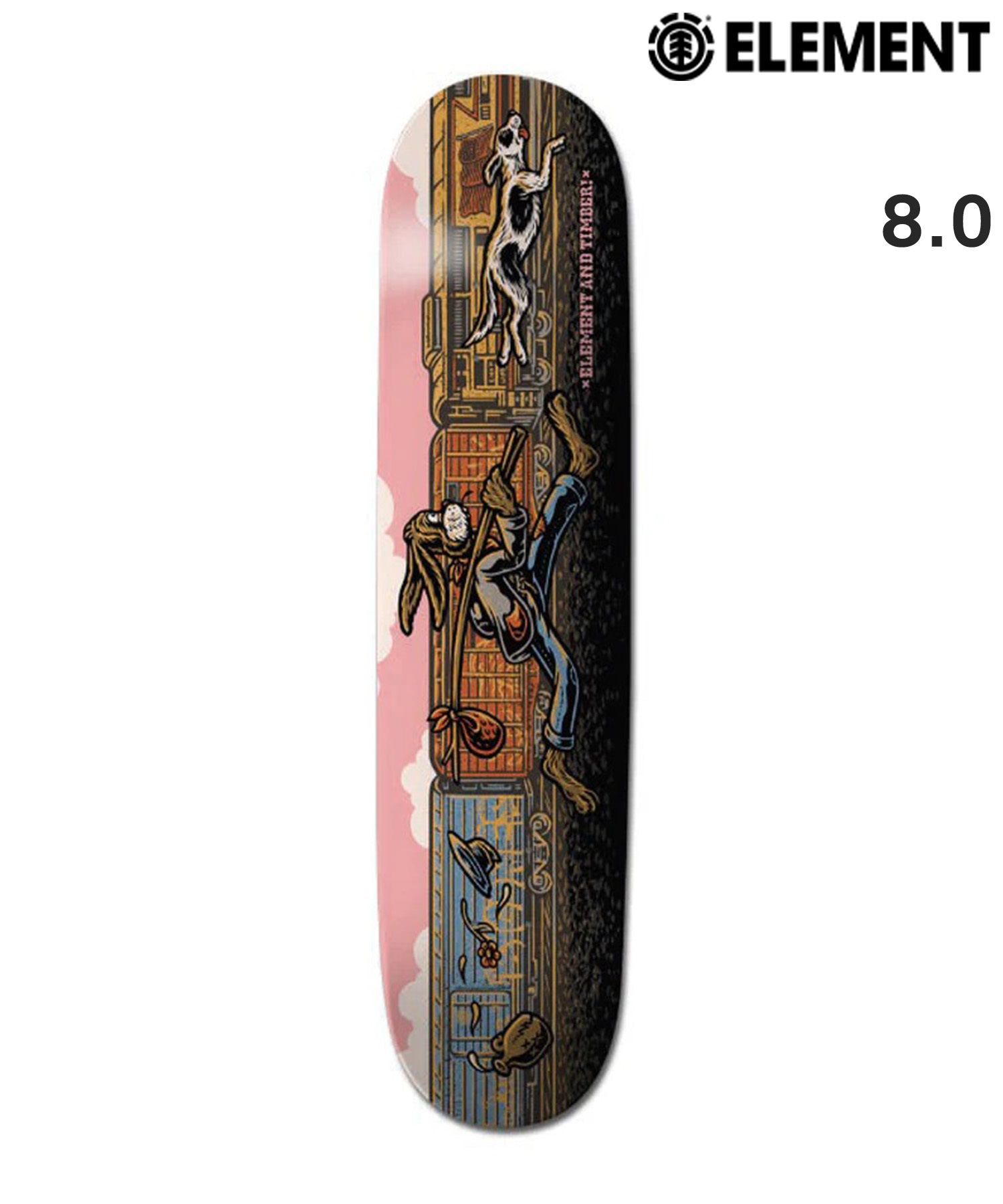 ELEMENT エレメント スケートボード デッキ 8.0inch RIDE ELEMENT X TIMBER ムラサキスポーツ(MULTI-8inch)