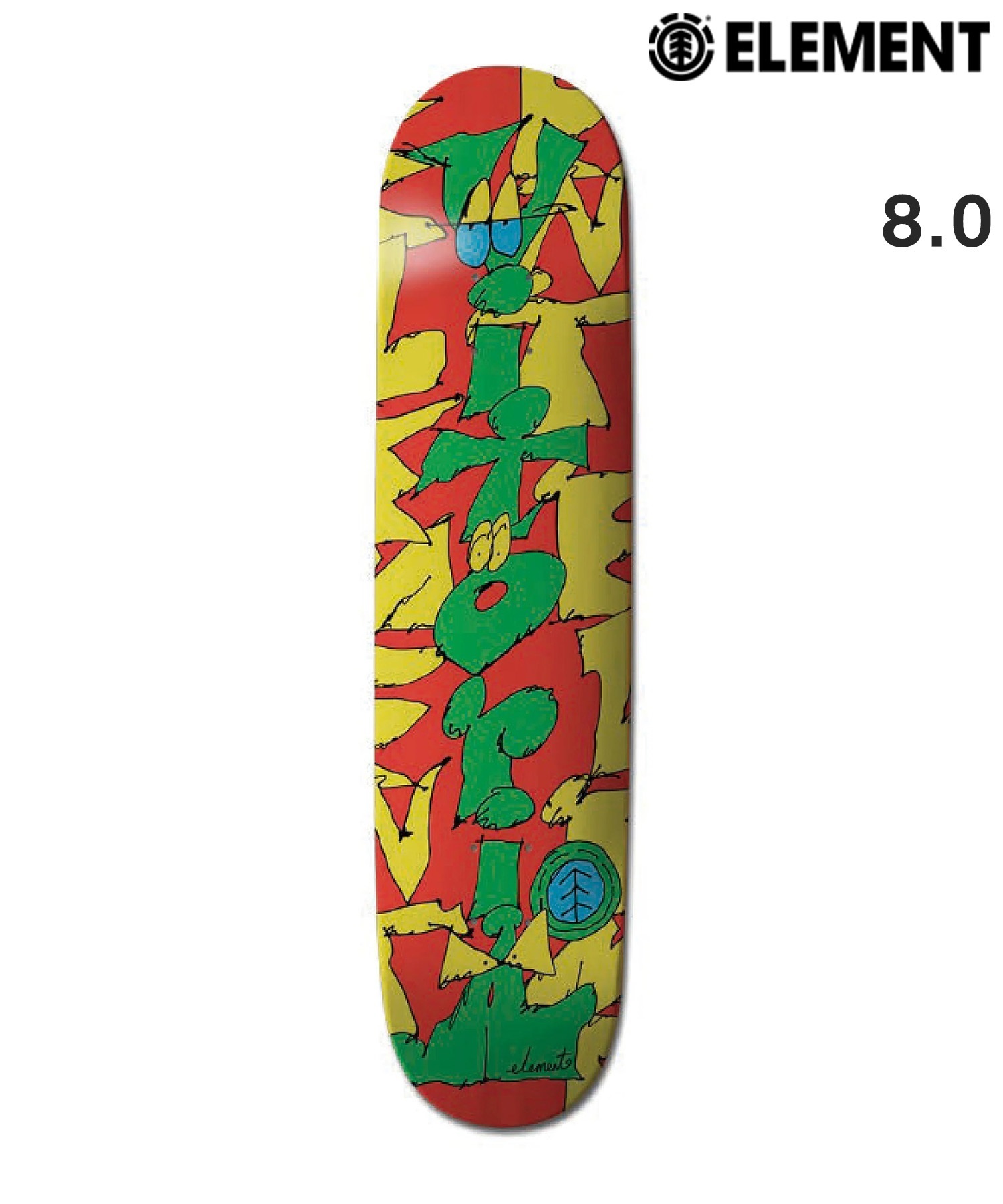 ELEMENT エレメント スケートボード デッキ 8.0inch STACKS VITORIA ムラサキスポーツ(MULTI-8inch)