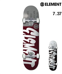 ELEMENT エレメント キッズ スケートボード コンプリート デッキ 7.37inch PUFFYS ムラサキスポーツ(BLK-7.37inch)