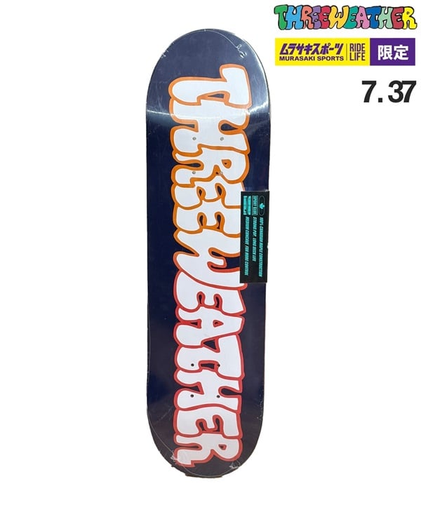 スケートボード キッズ デッキ THREE WEATHER スリーウェザー デッキ TW チームデッキ 7.37inch ムラサキスポーツ