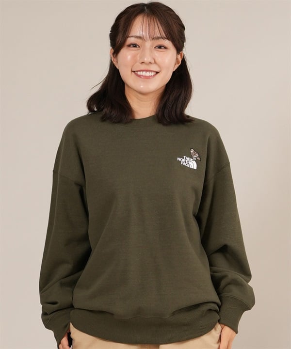 THE NORTH FACE ザ・ノース・フェイス トレーナー スウェット レディース シンプル ワンポイント ロゴ ZOO PICKER CREW NT12536