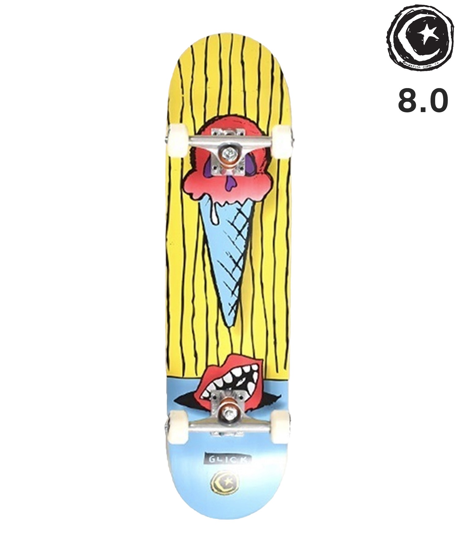 FOUNDATION ファンデーション スケートボード 8.0inch コンプリート GLICK ICE CREAM DREAMS ムラサキスポーツ(ONE-8inch)