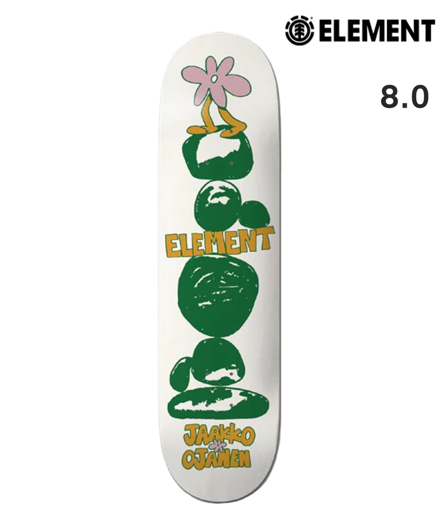 ELEMENT エレメント スケートボード デッキ 8inch FREE JAAKKO OJANEN  BE027-003 ムラサキスポーツ(WT-8inch)