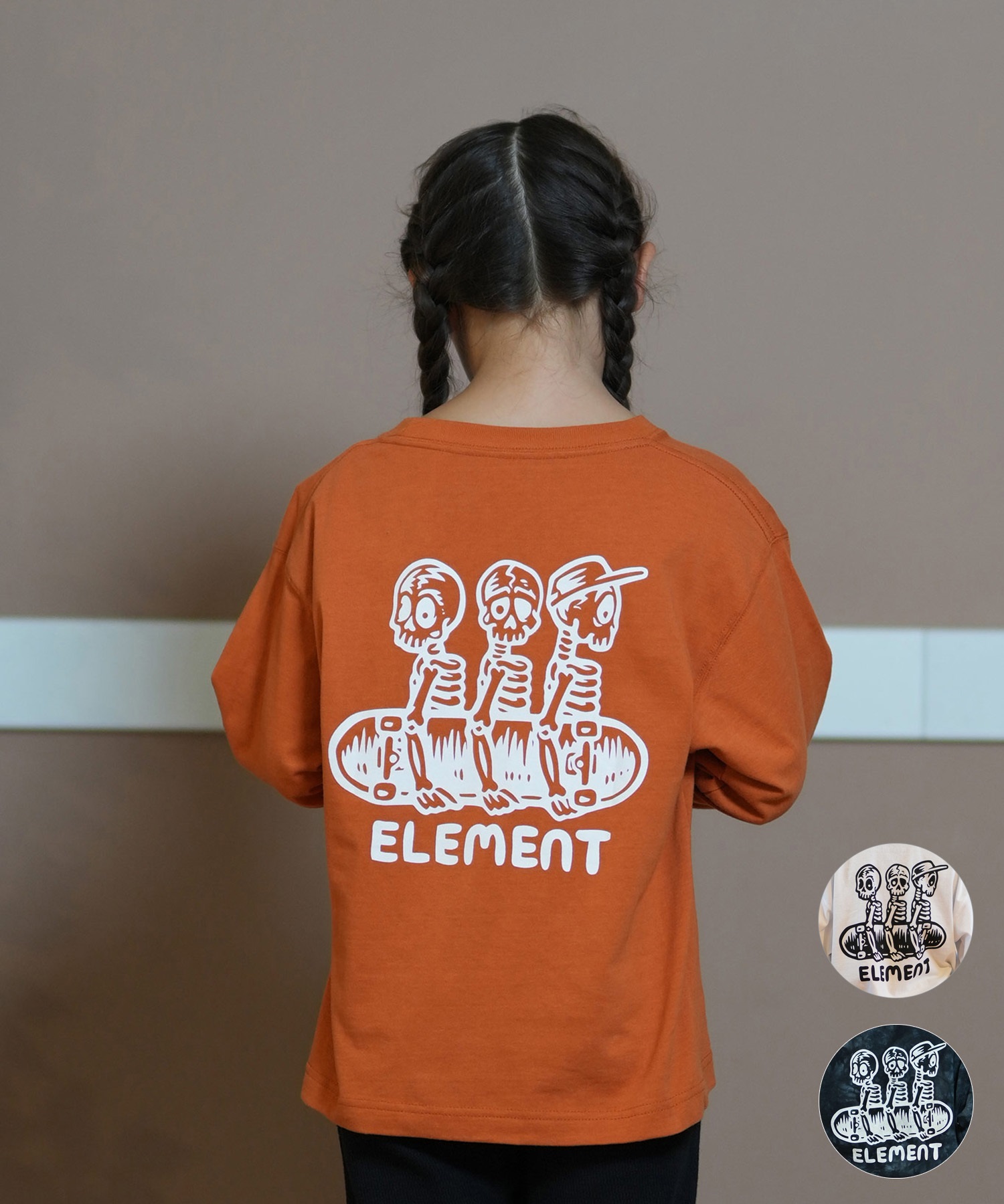 ELEMENT エレメント Tシャツ キッズ 長袖 ロンT バックプリント