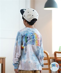 ELEMENT エレメント Tシャツ キッズ 長袖 ロンT タイダイ バックプリント BE026-061(WHT-130cm)
