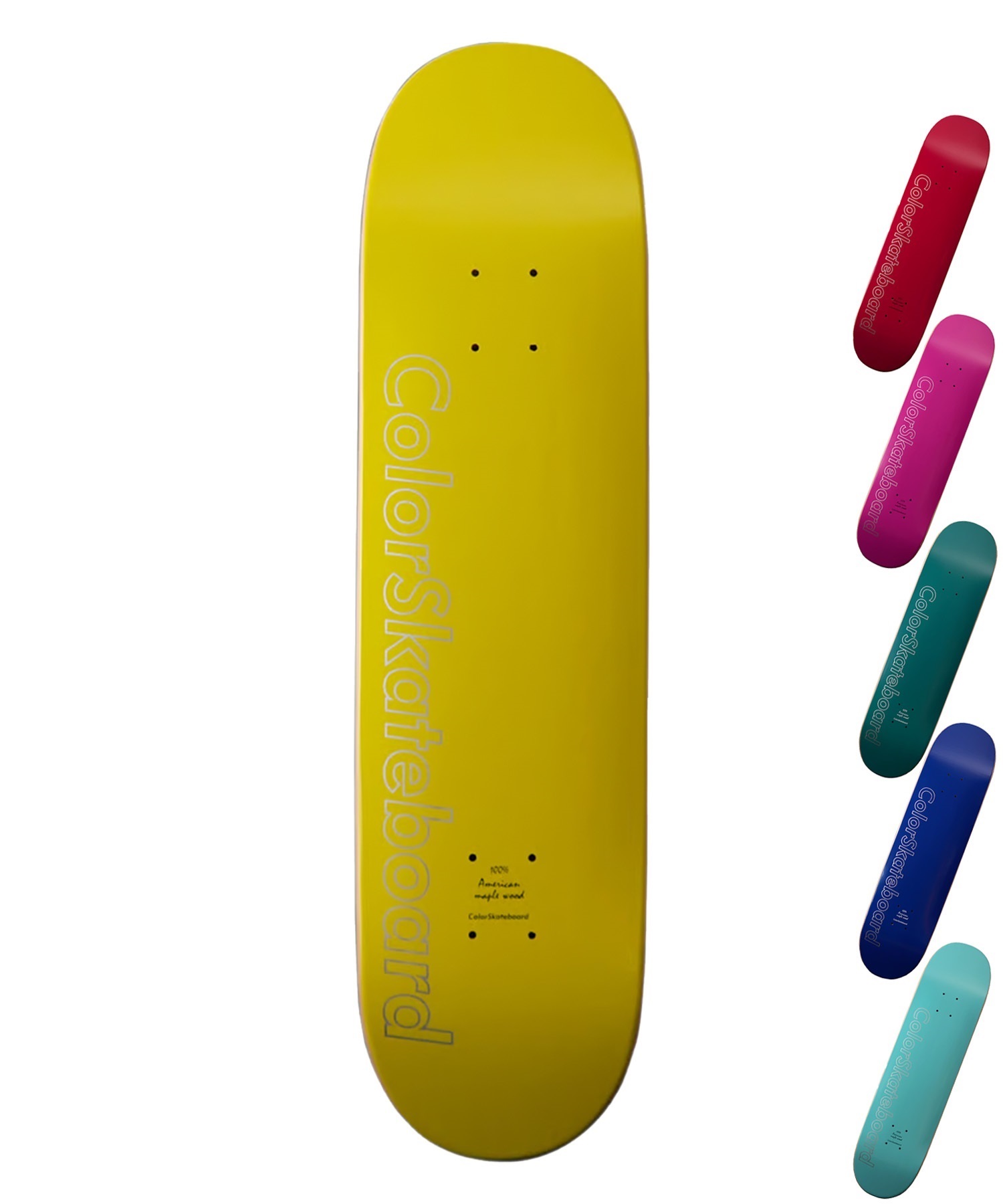 キッズ スケートボード デッキ ColorSkateboard カラースケートボード COLOR PS LTD(GR-7.37inch)