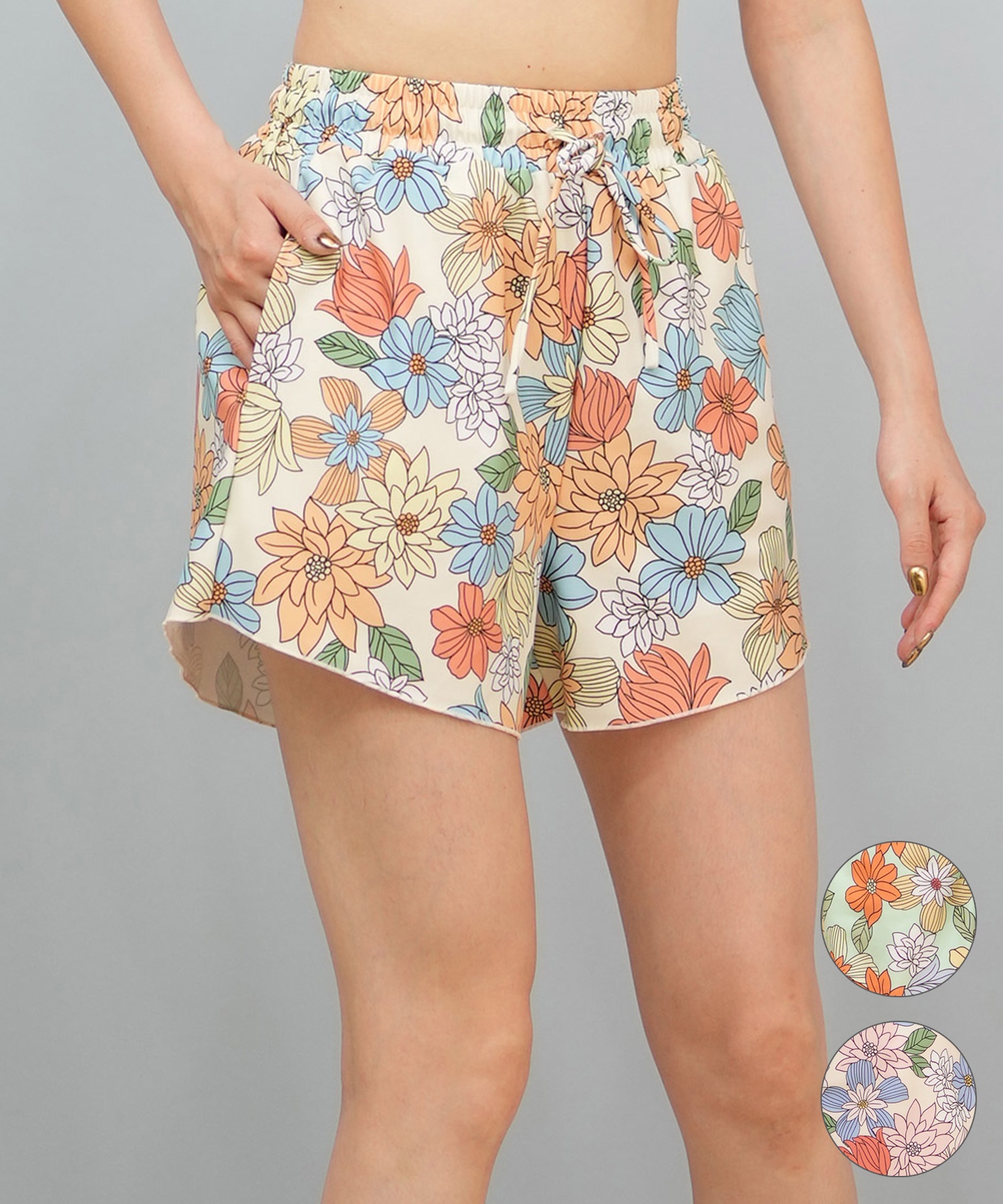 OP オーシャンパシフィック 水着 海パン トランクス レディース 花柄