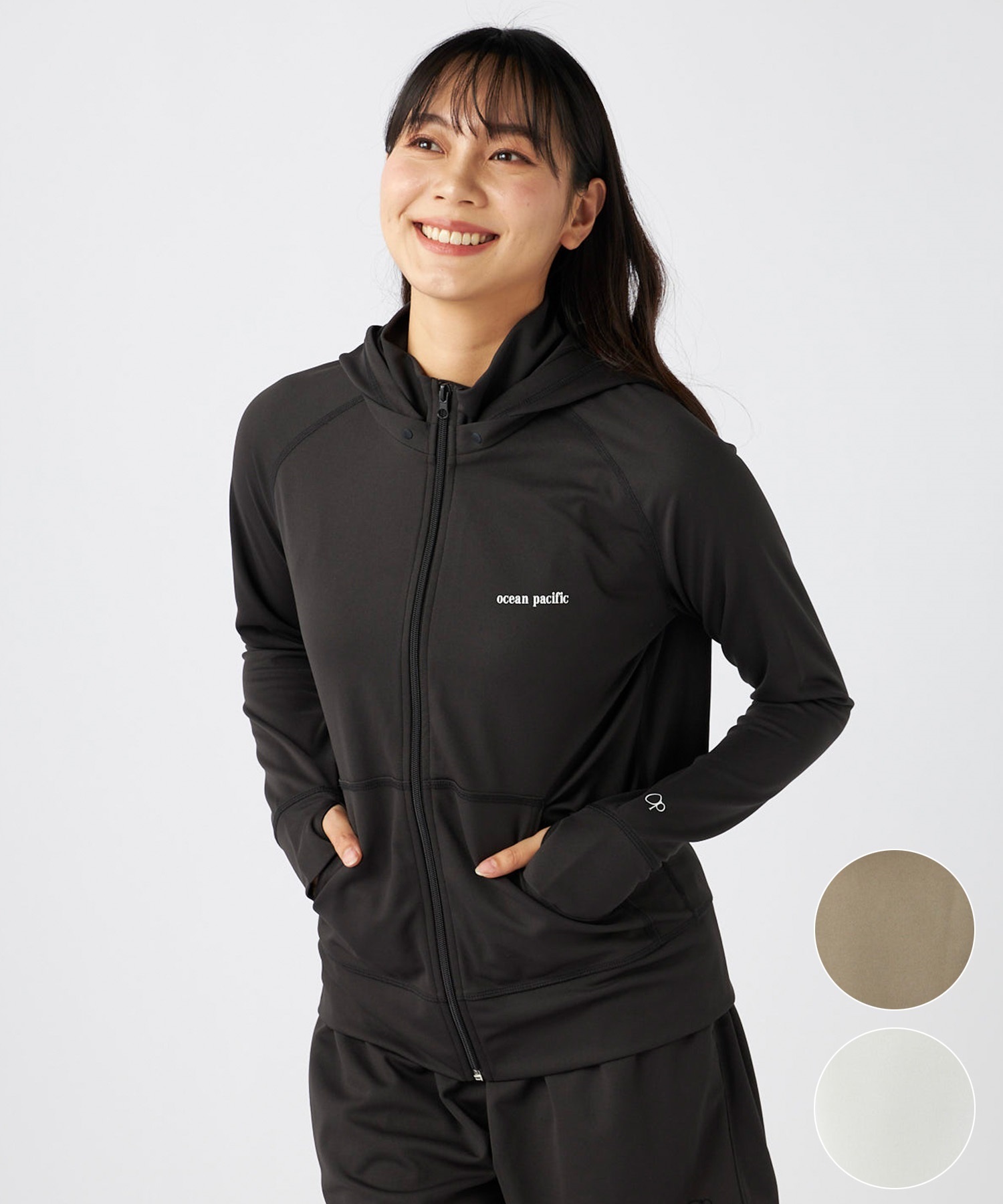 OP オーシャンパシフィック 水着 ラッシュガード ジップアップ