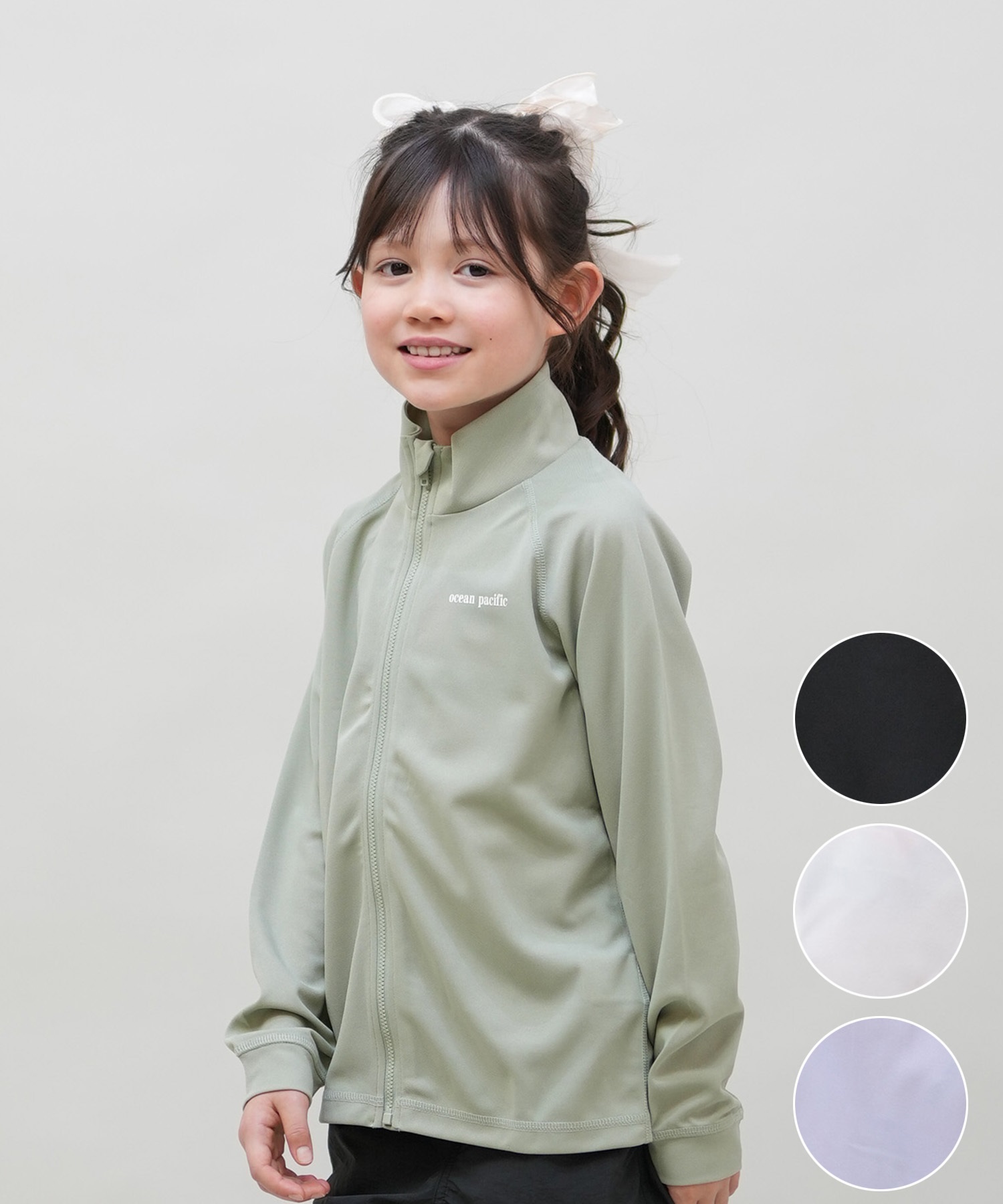 OP オーシャンパシフィック 水着 ラッシュガード 長袖 ジップアップ