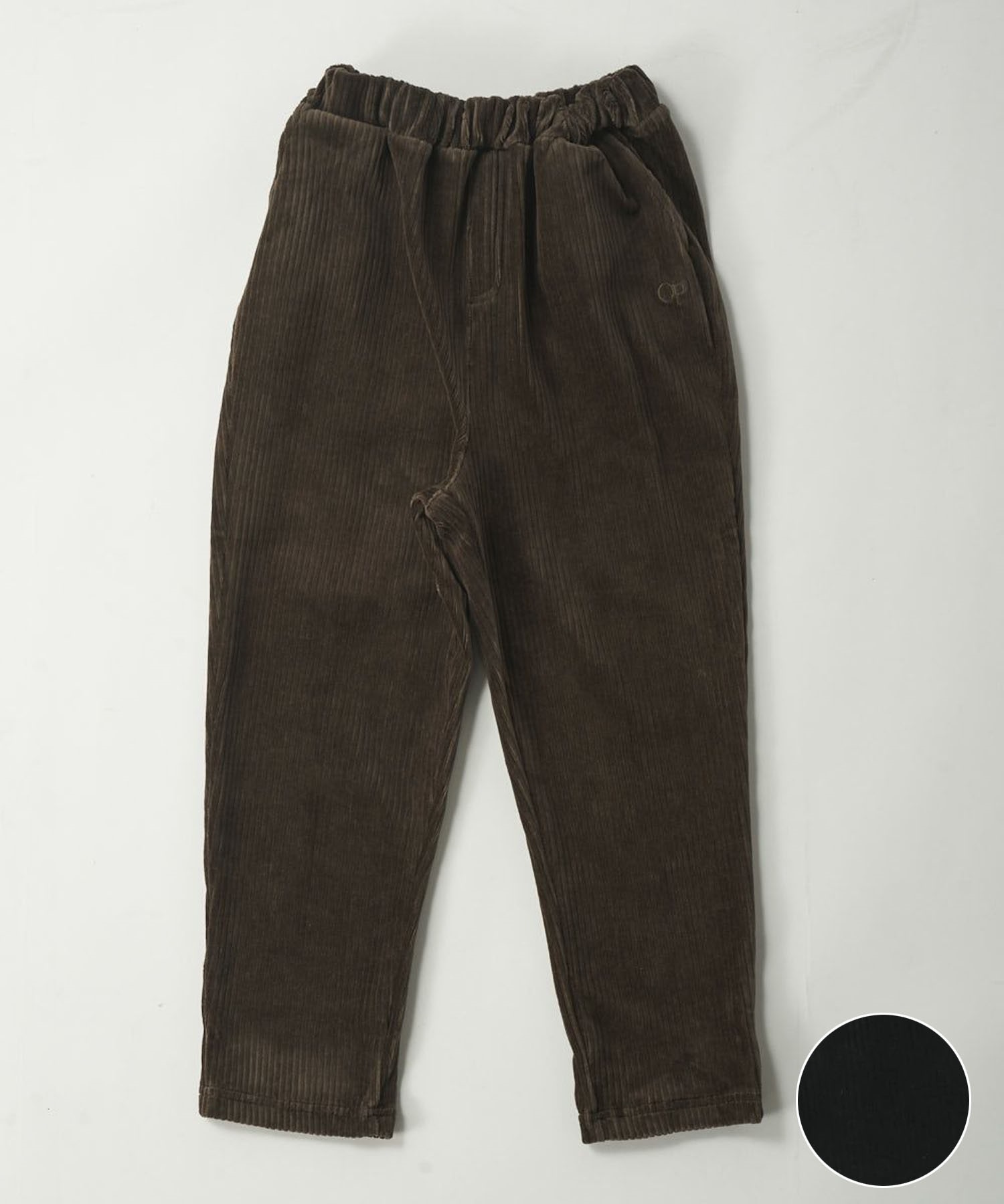OP オーピー ロングパンツ キッズ ロンパン コーデュロイ ジェンダーレス カットコーデュロイボトム 584704-1(BLK-130cm)