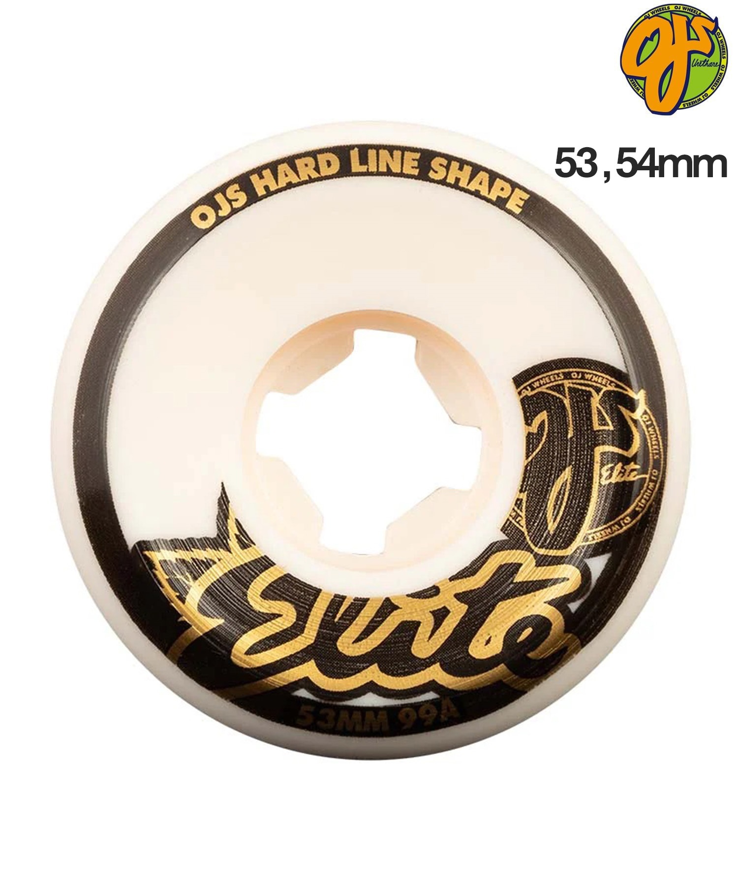 OJ WHEELS オージェー ウィール スケートボード 53～54mm 99A ELITE HARDLINE ムラサキスポーツ(WT/GD-53)