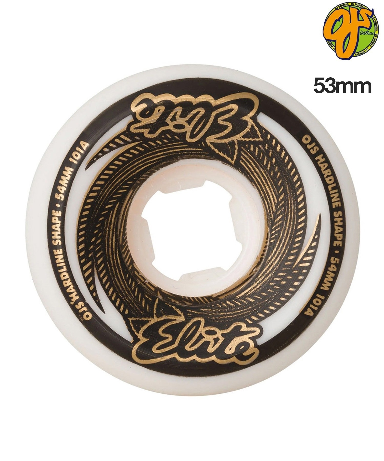 OJ WHEELS オージェー ウィール スケートボード 53mm 101A ELITE HARDLINE ムラサキスポーツ(WT/GD-53)