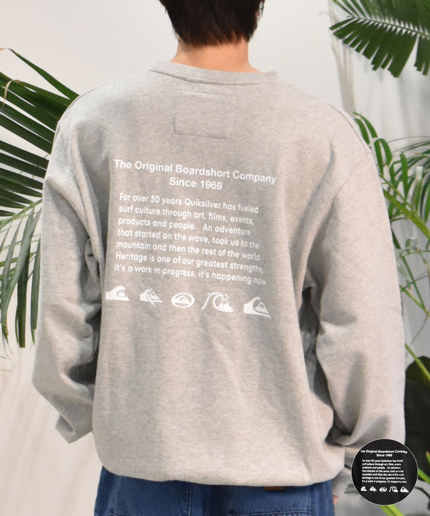 セール】SURF FLEECE CREW/クイックシルバールーズフィット