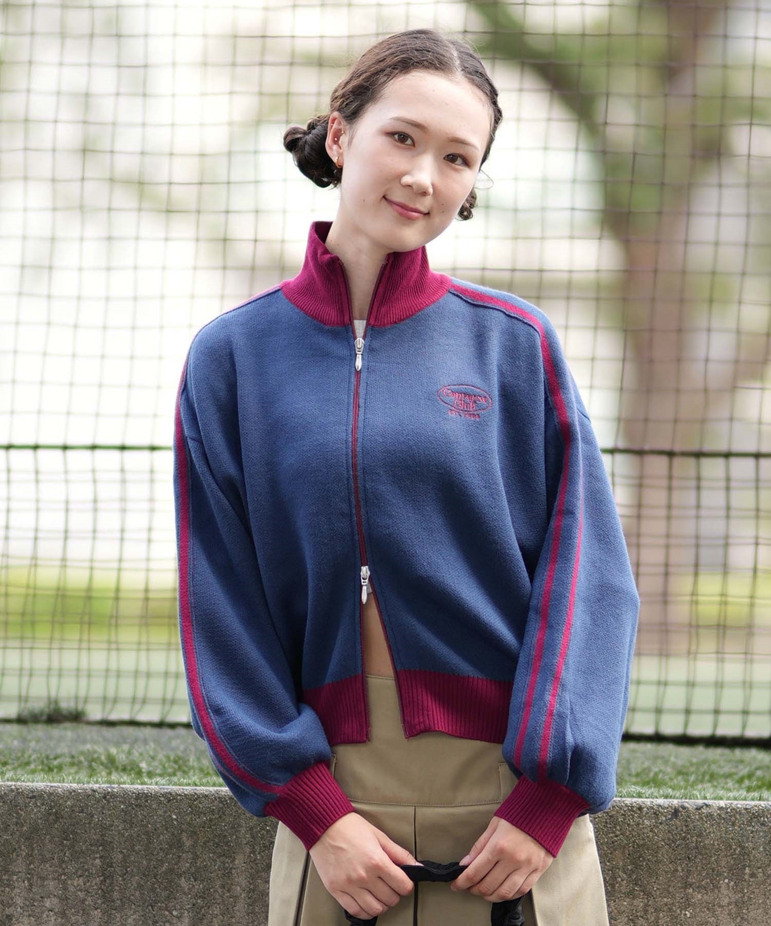 CONVERSE コンバース セーター レディース ジップアップ ニット ワン