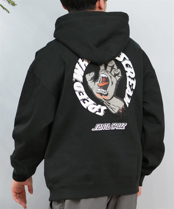SANTACRUZ サンタクルーズ パーカー プルオーバー メンズ フーディー スウェット バックプリント 裏起毛 502243308 ムラサキスポーツ限定