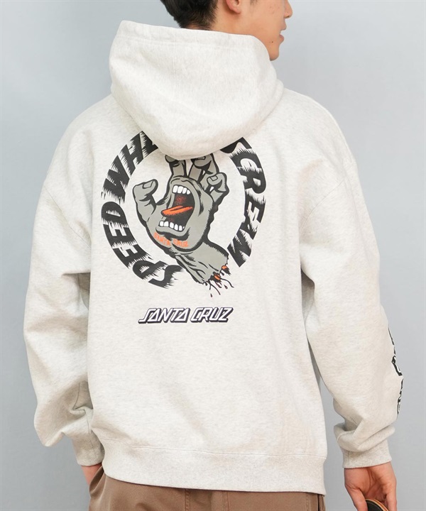 SANTACRUZ サンタクルーズ パーカー プルオーバー メンズ フーディー スウェット バックプリント 裏起毛 502243308 ムラサキスポーツ限定