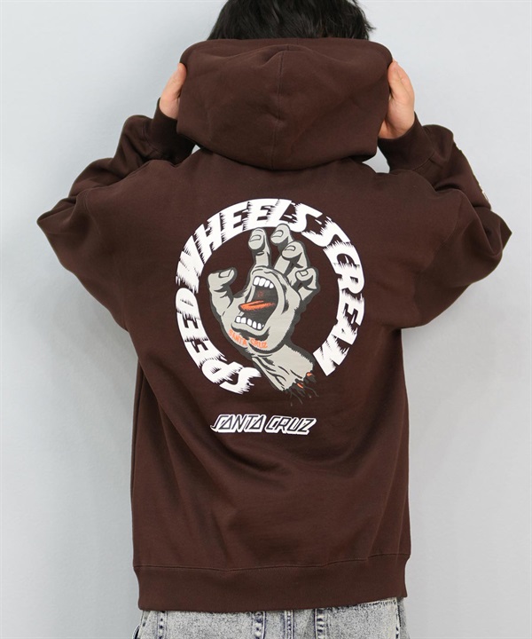 SANTACRUZ サンタクルーズ パーカー プルオーバー メンズ フーディー スウェット バックプリント 裏起毛 502243308 ムラサキスポーツ限定