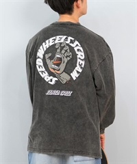 SANTACRUZ サンタクルーズ 長袖 Tシャツ メンズ ロンT バックプリント ピグメント ヴィンテージ風 かすれプリント 502243408 ムラサキスポーツ限定