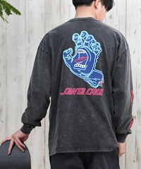 SANTACRUZ サンタクルーズ 長袖 Tシャツ メンズ ロンT バックプリント ピグメント ヴィンテージ風 かすれプリント 502243409 ムラサキスポーツ限定