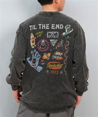 SANTACRUZ サンタクルーズ 長袖 Tシャツ メンズ ロンT バックプリント ピグメント ヴィンテージ風 かすれプリント 502243410 ムラサキスポーツ限定