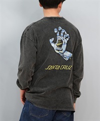 SANTACRUZ サンタクルーズ 長袖 Tシャツ メンズ ロンT バックプリント ピグメント ヴィンテージ風 かすれプリント 502243412 ムラサキスポーツ限定