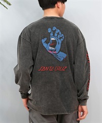 SANTACRUZ サンタクルーズ 長袖 Tシャツ メンズ ロンT バックプリント ピグメント ヴィンテージ風 かすれプリント 502243413 ムラサキスポーツ限定