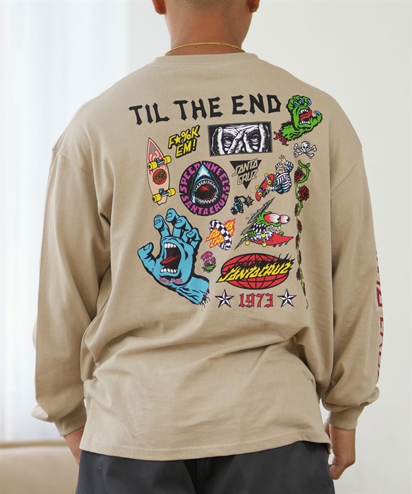 SANTACRUZ サンタクルーズ 長袖 Tシャツ メンズ ロンT バックプリント 502243403 ムラサキスポーツ限定