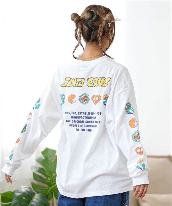 SANTACRUZ サンタクルーズ 長袖 Tシャツ レディース オーバーサイズ ロンT ロゴ ムラサキスポーツ限定 502243431