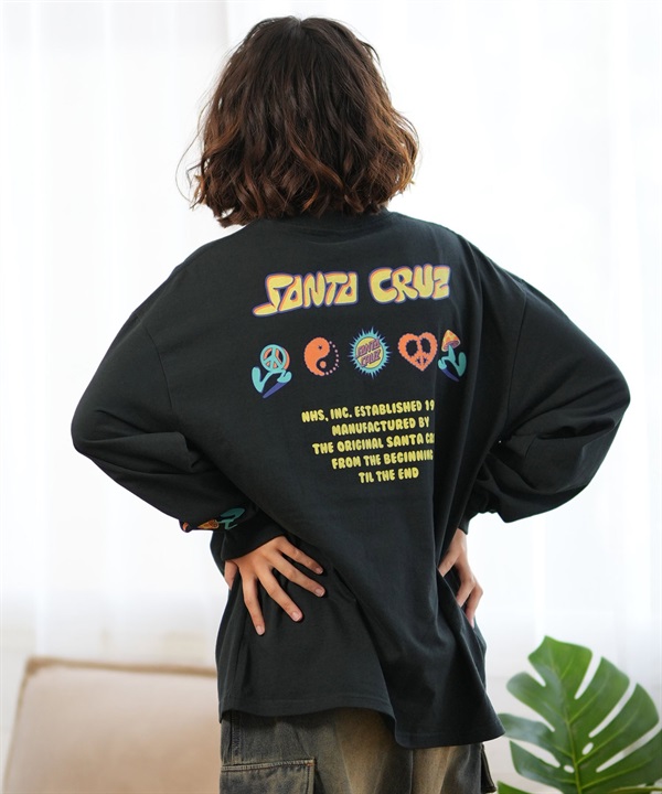 SANTACRUZ サンタクルーズ 長袖 Tシャツ レディース オーバーサイズ ロンT ロゴ ムラサキスポーツ限定 502243431