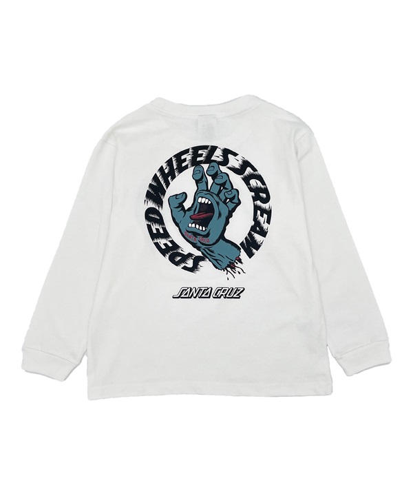 SANTACRUZ サンタクルーズ 長袖 Tシャツ キッズ ロンT ロゴ スクリーミングハンド バックプリント 24A676-42