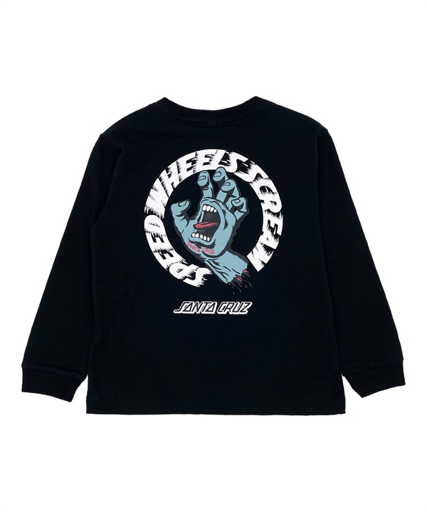 SANTACRUZ サンタクルーズ 長袖 Tシャツ キッズ ロンT ロゴ スクリーミングハンド バックプリント 24A676-42