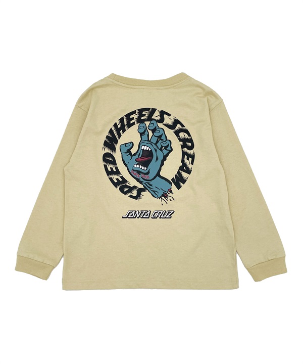 SANTACRUZ サンタクルーズ 長袖 Tシャツ キッズ ロンT ロゴ スクリーミングハンド バックプリント 24A676-42