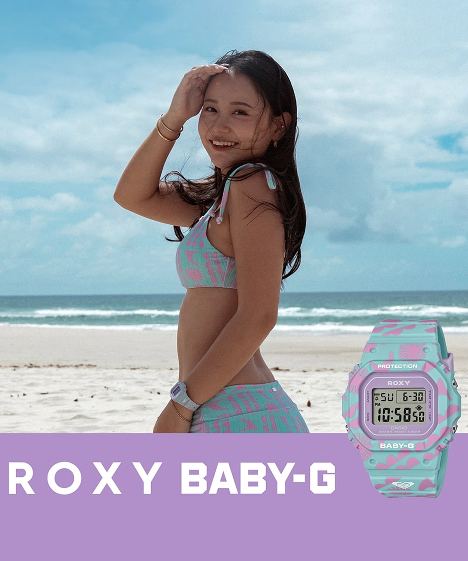 BABY-G ベイビージー 腕時計 ROXY コラボレーションモデル BGD-565RX-2JR(BL-FREE)