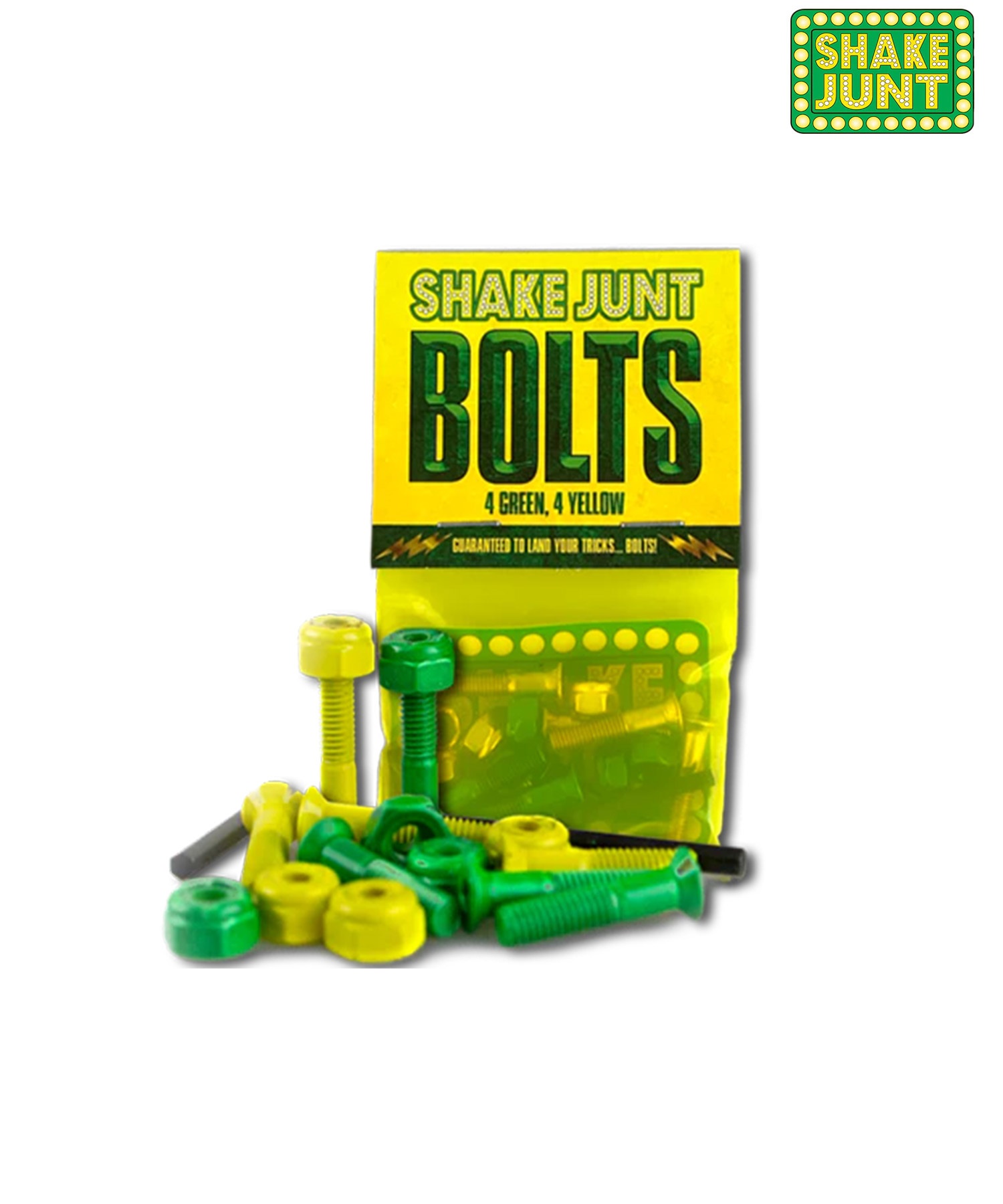 SHAKEJUNT シェイクジャント スケートボード パーツ ボルト ビス 7 8 ALLEN BAG O BOLT ムラサキスポーツ(GR/YE-ONE)