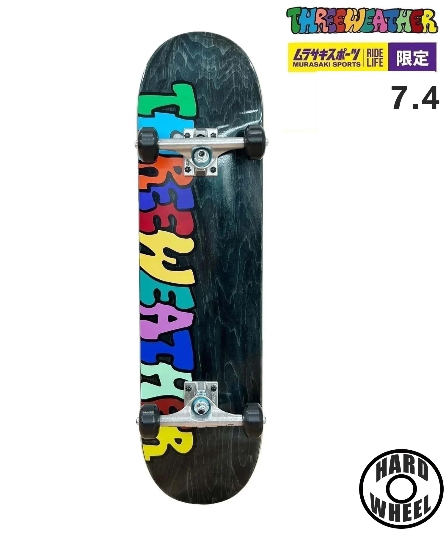 THREE WEATHER スリーウェザー スケートボード コンプリート7.4inch SBMR2306S ムラサキスポーツ(BK-7.4inch)