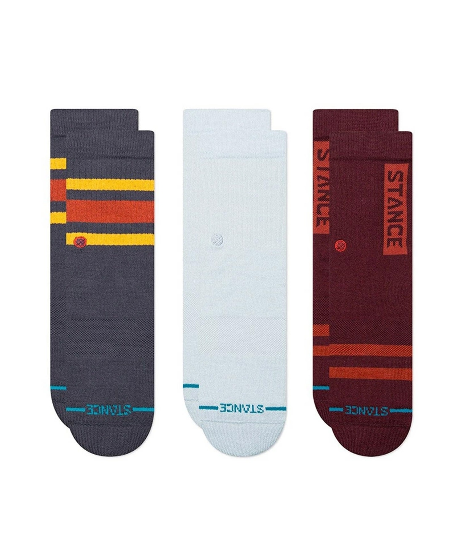 STANCE スタンス ソックス 靴下 3足セット キッズ ジュニア 子供 ICON MIXED KIDS 3 PACK K556C24ICO#NVY(NAVY-M)