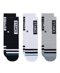 STANCE スタンス ソックス 靴下 キッズ 3足セット クルー丈 OG ST KIDS 3 PACK K526A20OSK#MUL