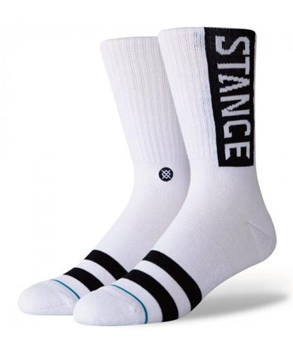 STANCE スタンス ソックス 靴下 ロゴ クルー丈 OG M556D17OGG#WHT