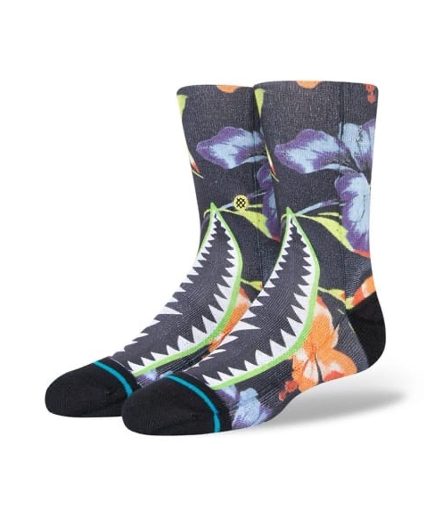 STANCE スタンス ソックス 靴下 キッズ ジュニア 子供 FLEURBIRD KIDS K555A23FLE#BLK(BLK-L)