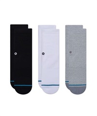 STANCE スタンス ソックス 靴下 3足セット キッズ ジュニア 子供 ICON ST KIDS 3 PACK K556A20ICO#MUL(MULTI-M)