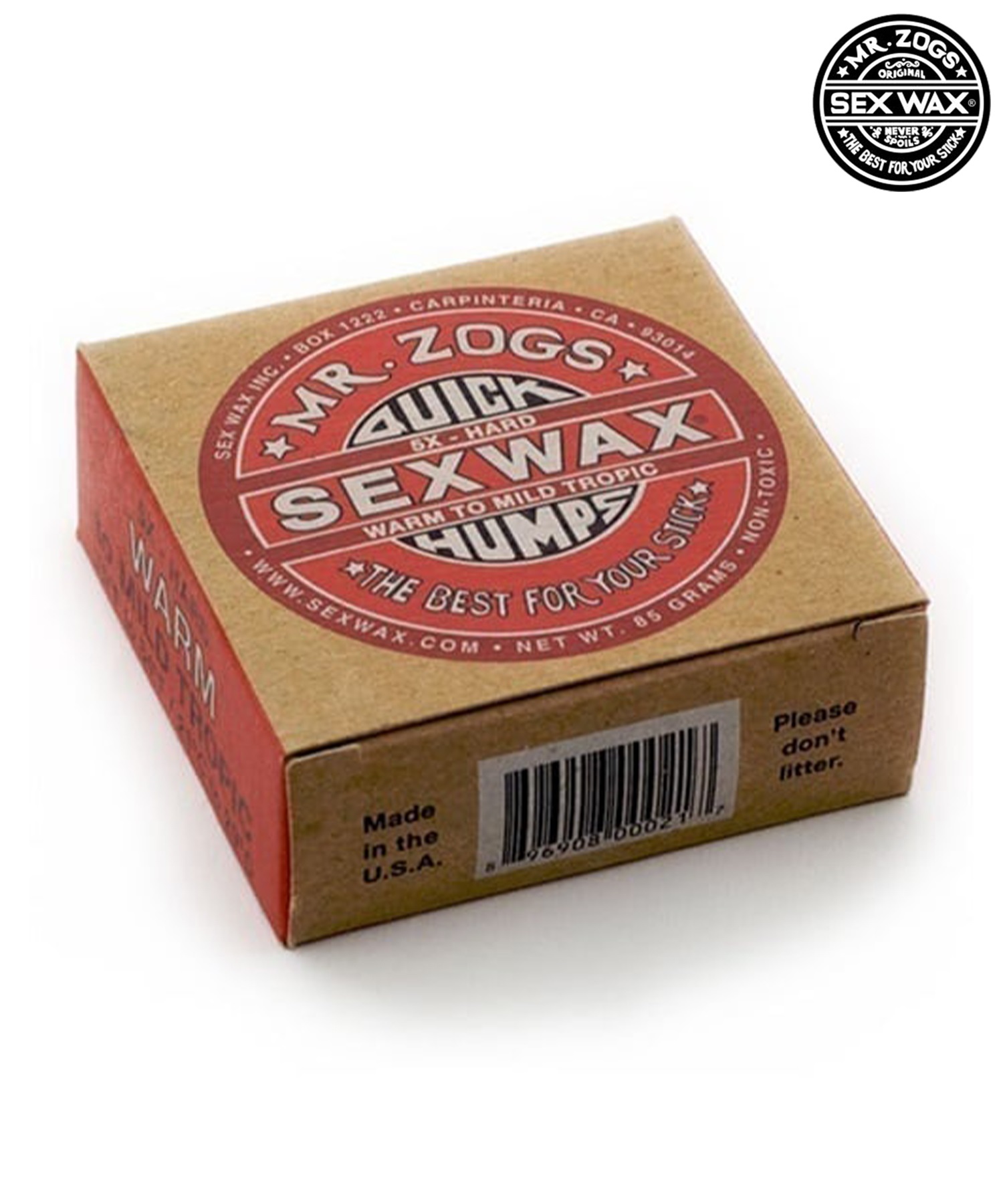 SEX WAX セックスワックス QUICK HUMPS WAX サーフワックス 滑り止め サーフィン用 ムラサキスポーツ(RED-ONE)