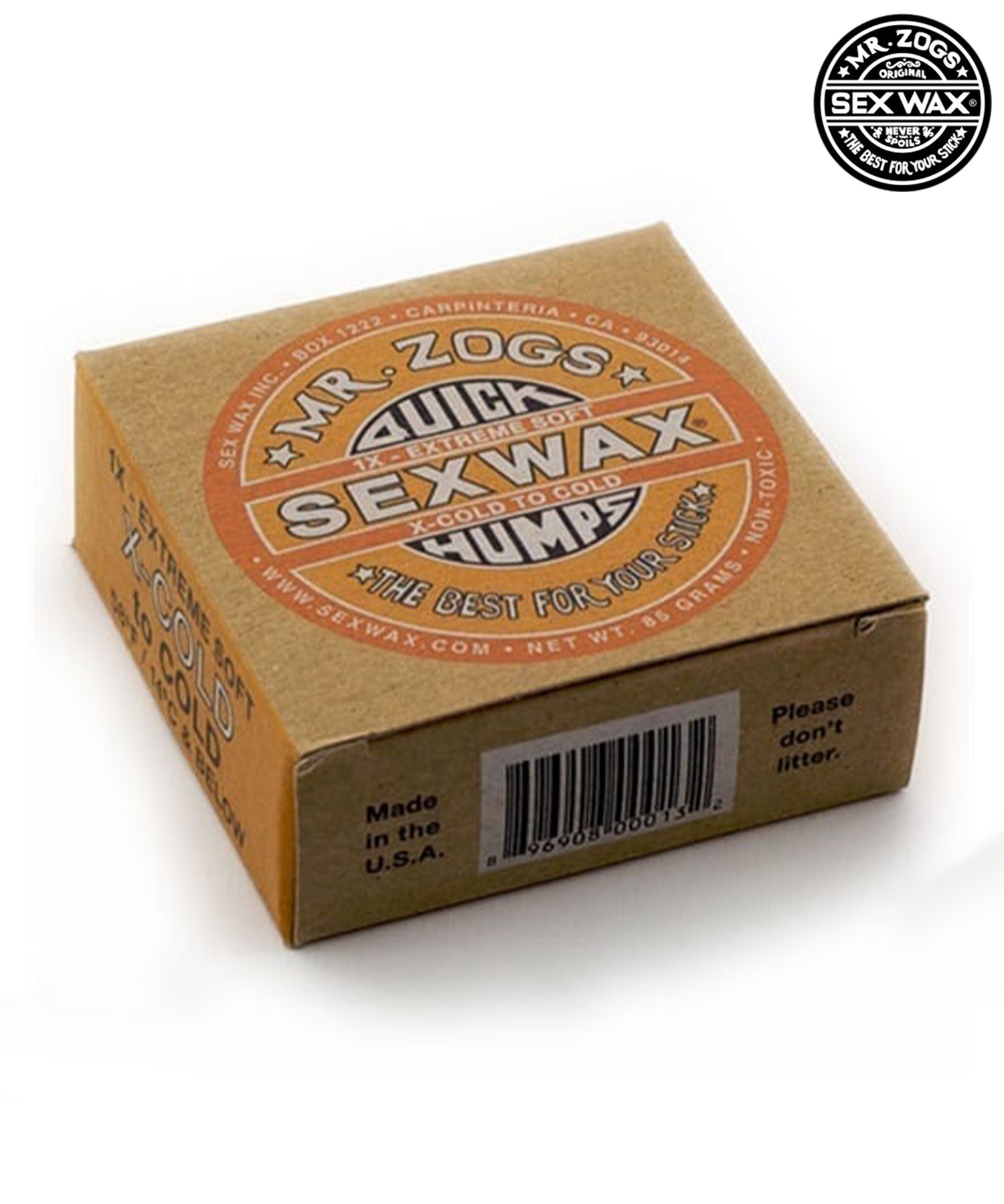 SEX WAX セックスワックス QUICK HUMPS WAX サーフワックス 滑り止め サーフィン用 ムラサキスポーツ(YEL-ONE)