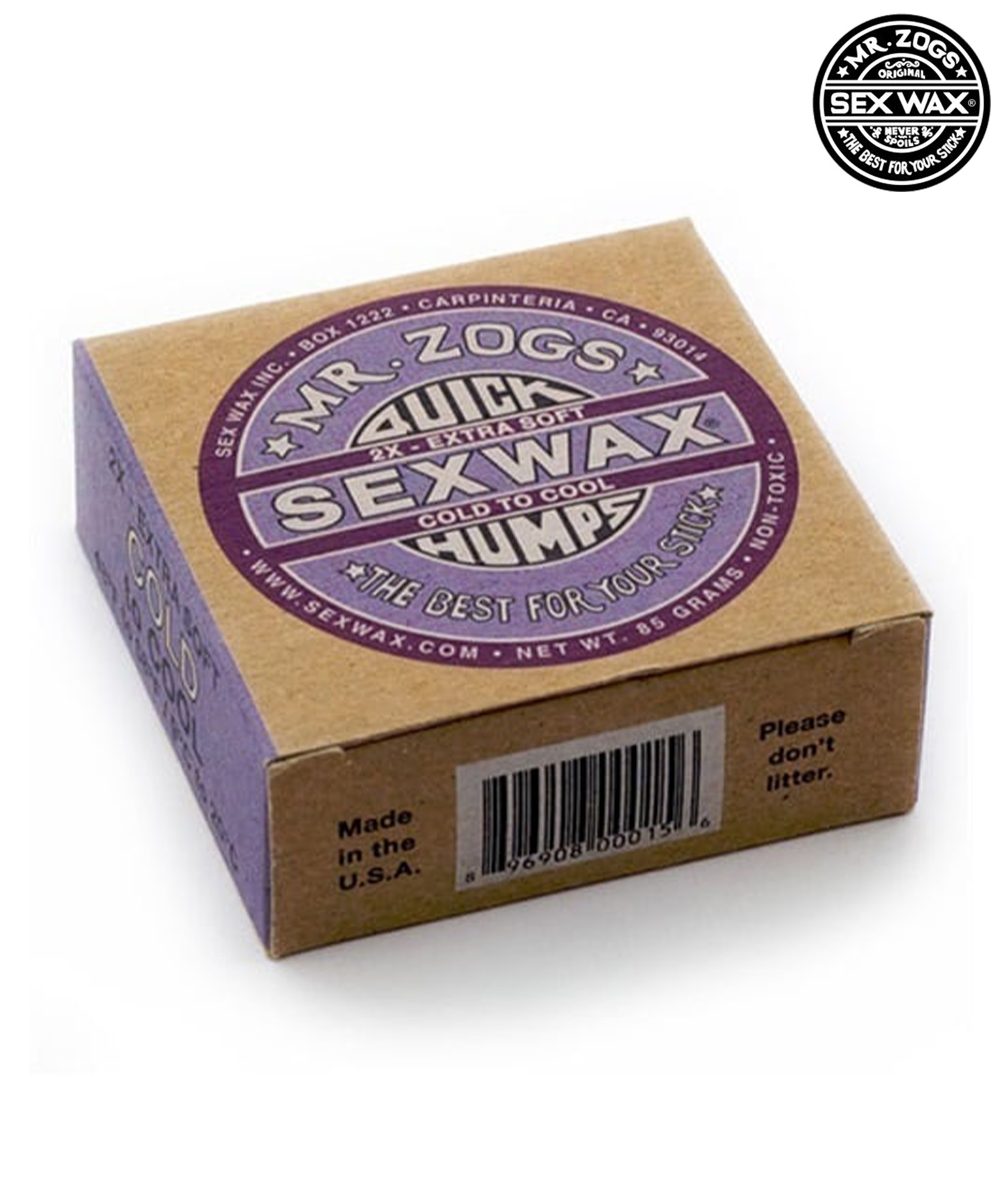 SEX WAX セックスワックス QUICK HUMPS WAX サーフワックス 滑り止め サーフィン用 ムラサキスポーツ(PPL-ONE)