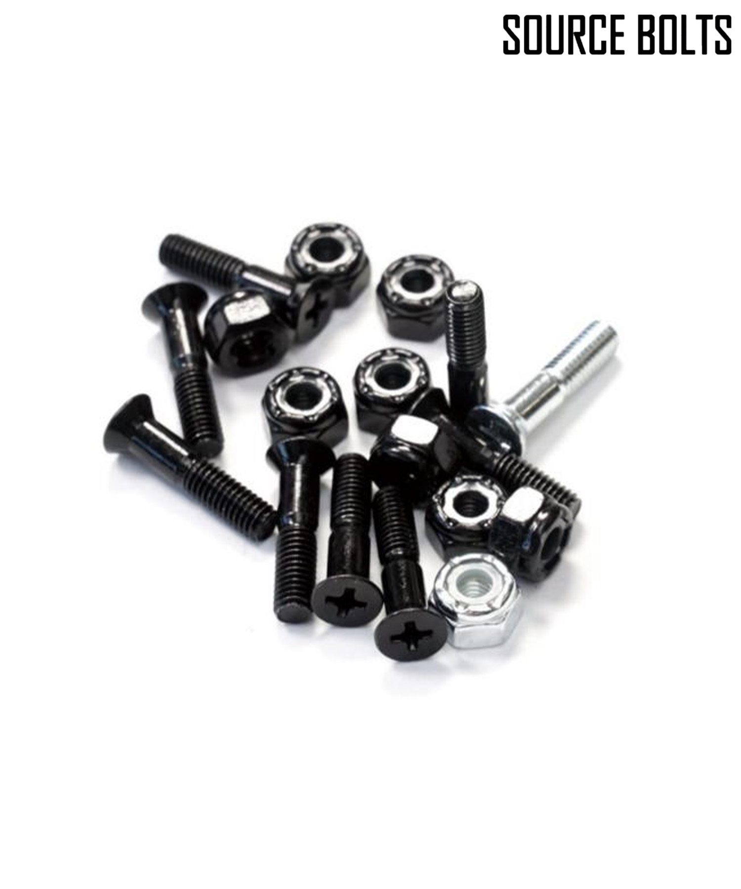 SOURCE BOLTS ソースボルト スケートボード パーツ ボルト ムラサキスポーツ(BLK-ONE)