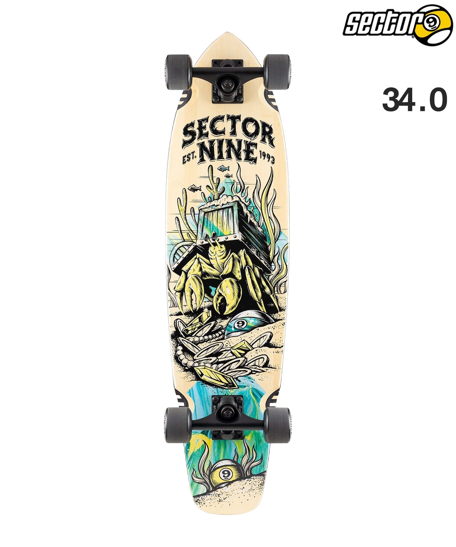 SECTOR9 セクターナイン スケートボード ロングスケート 34.0inch FORTUNE FT. POINT ムラサキスポーツ(FRTFP-34inch)