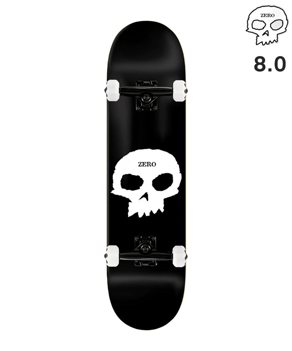 ZERO ゼロ スケートボード コンプリート 8.0inch SINGLE SKULL #05 ムラサキスポーツ